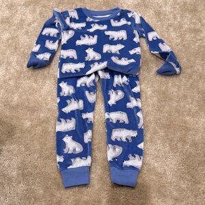 Blue Polar Bear Pajama Set